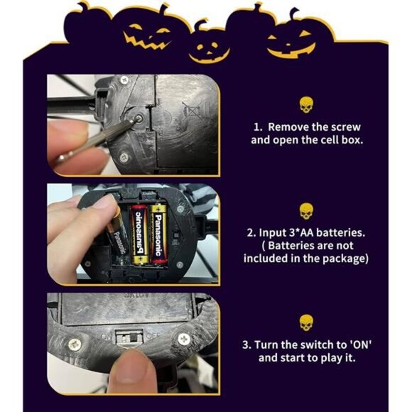 Screaming Animated Halloween Decorations,Halloween Decor Prop with Motion Sensor - Picture 5 of 7